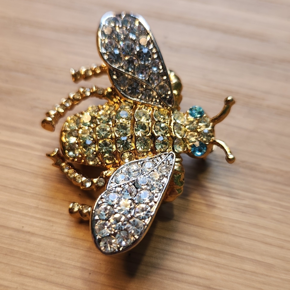 Kenneth Jay Lane Gold and Silver Bee Brooch